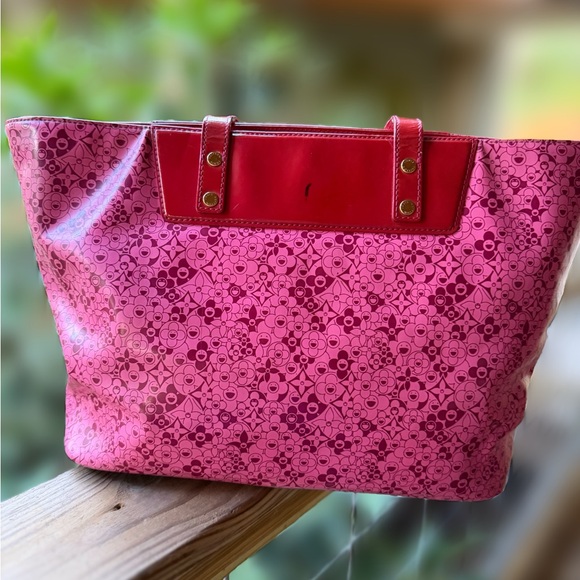 Louis Vuitton Fuchsia Tote Bag. Murakami Cosmic Blossom - Picture 2 of 9